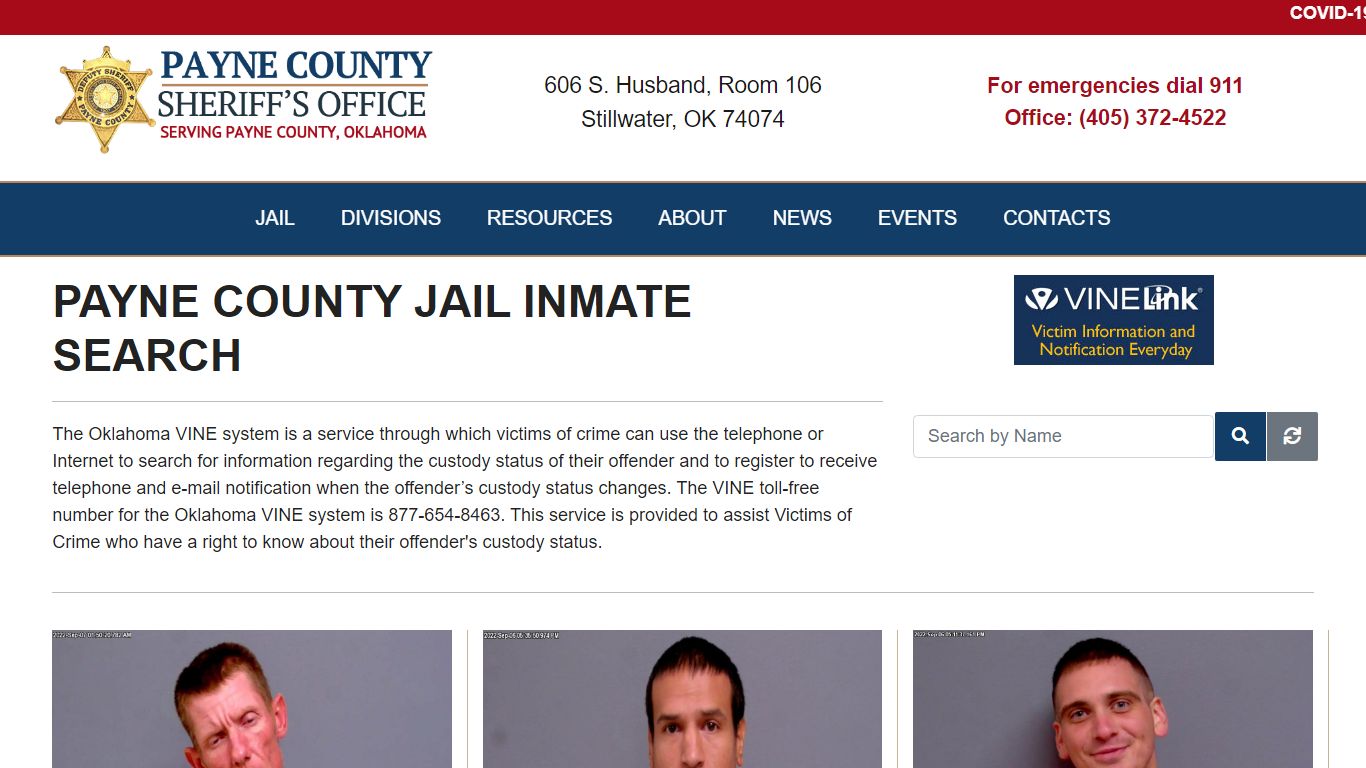 Inmate Search - Payne County Jail