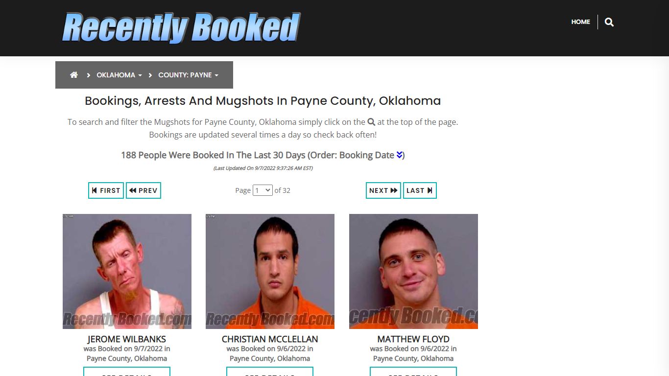 Bookings, Arrests and Mugshots in Payne County, Oklahoma - Recently Booked